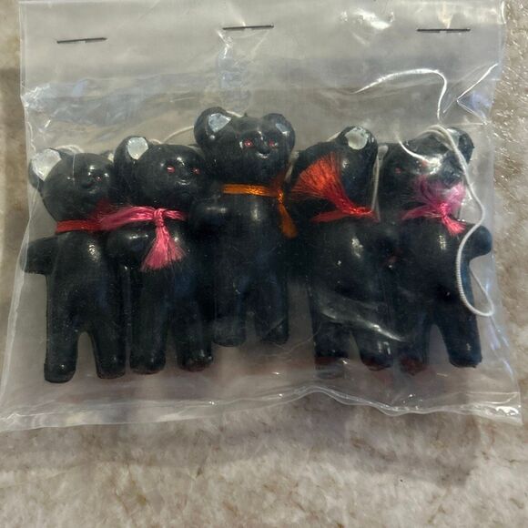 Vintage Celluloid Black Bears - Picture 1 of 4